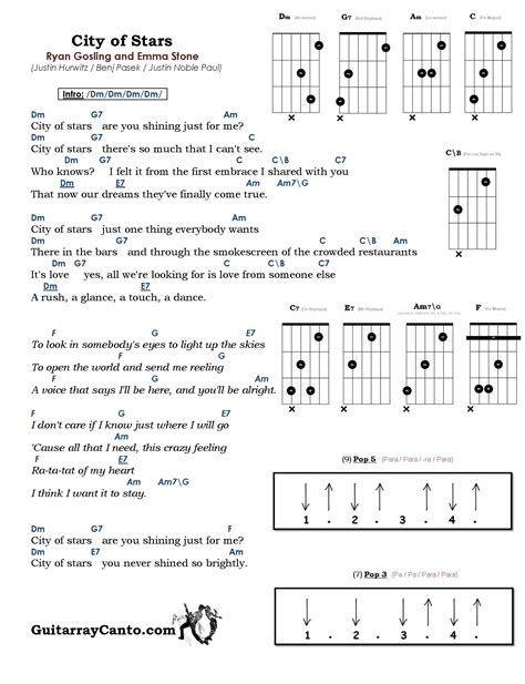 city of stars guitar chords